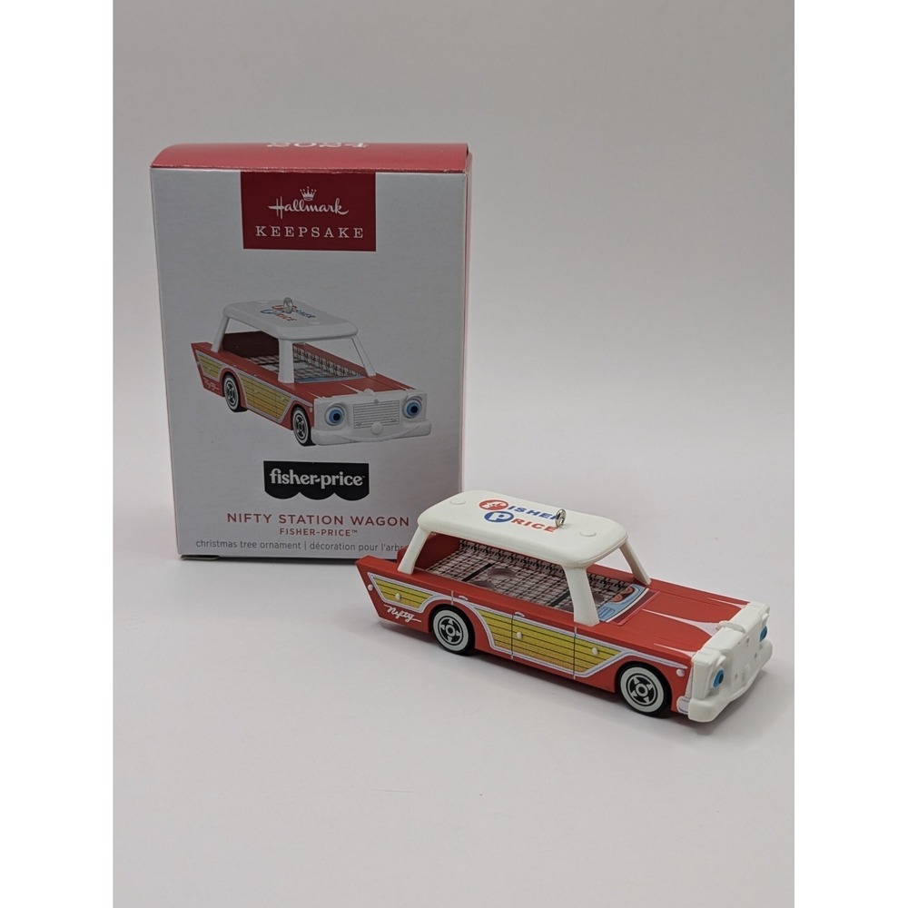 Hallmark Keepsake Ornament 2024 Fisher Price Nifty Station‎ Wagon Ornament